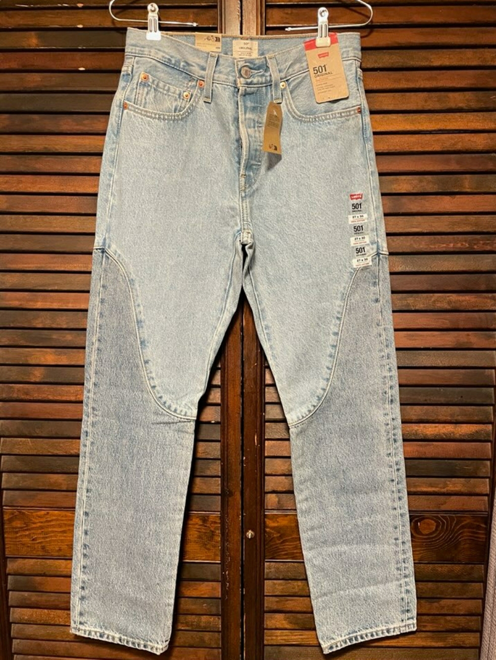 Levi's Original 501 Jeans - County Fair Straight Hiigh Rise Button Fly, Size 27 - Picture 5 of 6